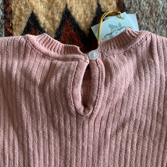 NWT Feltman Brothers Ruffle Collar Ribbed Knit Top - Picture 4 of 7